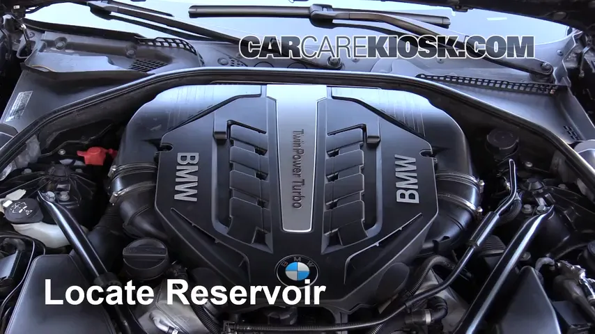 2014 BMW 650i xDrive Gran Coupe 4.4L V8 Turbo Windshield Washer Fluid Add Fluid